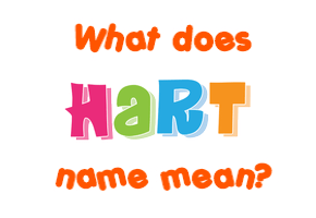 Meaning of Hart Name