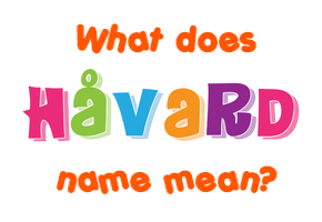 Meaning of Håvard Name