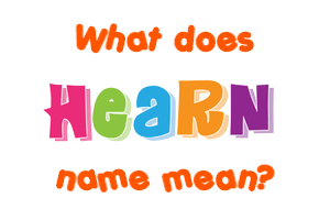 Meaning of Hearn Name