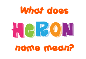 Meaning of Heron Name