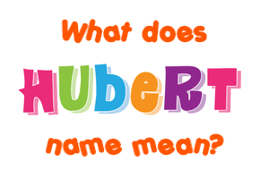 Meaning of Hubert Name