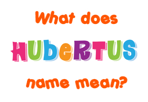 Meaning of Hubertus Name