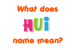 Meaning of Hui Name