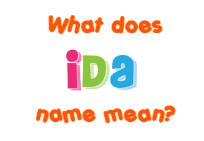 Meaning of Ida Name