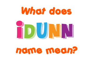 Meaning of Iðunn Name