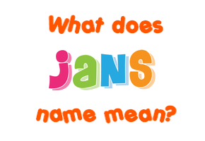 Meaning of Jans Name