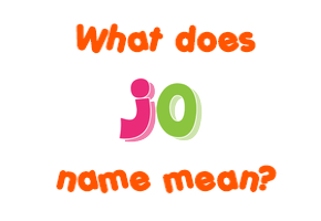 Meaning of Jo Name