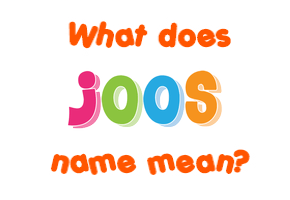 Meaning of Joos Name