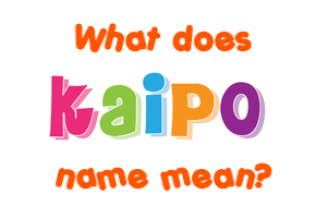 Meaning of Kaipo Name