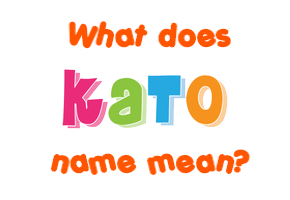 Meaning of Kato Name
