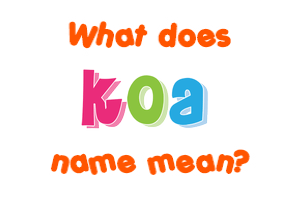 Meaning of Koa Name