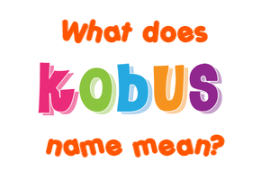 Meaning of Kobus Name