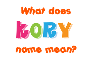 Meaning of Kory Name