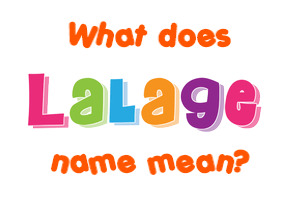 Meaning of Lalage Name