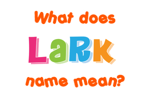 Meaning of Lark Name