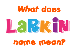 Meaning of Larkin Name