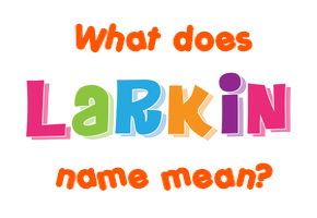 Meaning of Larkin Name Meaning of Larkin Name