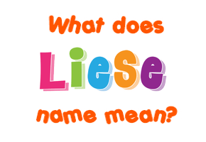Meaning of Liese Name