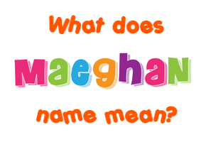 Meaning of Maeghan Name