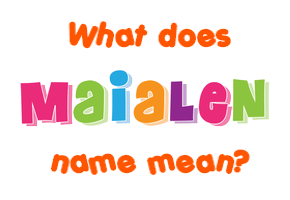 Meaning of Maialen Name