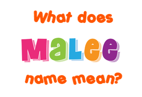 Meaning of Malee Name