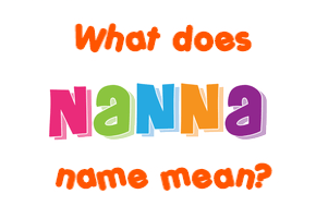 Meaning of Nanna Name