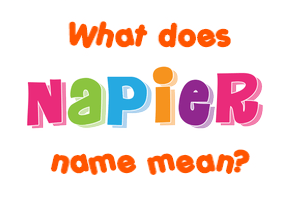 Meaning of Napier Name