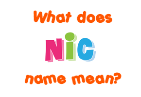 Meaning of Nic Name