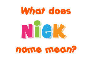 Meaning of Niek Name