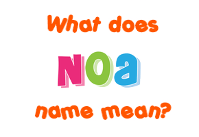 Meaning of Noa Name