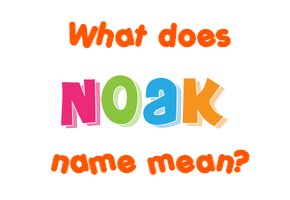 Meaning of Noak Name