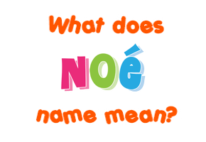 Meaning of Noé Name