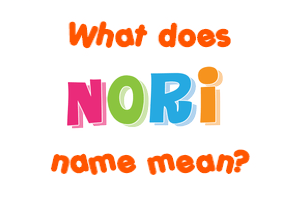 Meaning of Nori Name