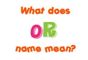Meaning of Or Name