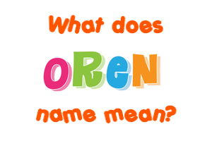 Meaning of Oren Name