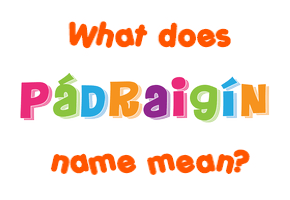 Meaning of Pádraigín Name