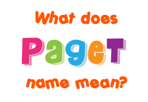 Meaning of Paget Name