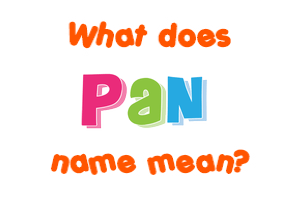 Meaning of Pan Name