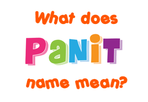Meaning of Panit Name