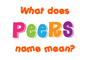 Meaning of Peers Name