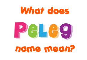 Meaning of Peleg Name