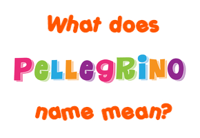 Meaning of Pellegrino Name