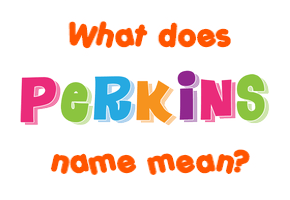 Meaning of Perkins Name