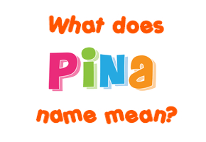 Meaning of Pina Name