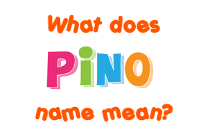 Meaning of Pino Name