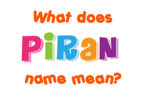 Meaning of Piran Name