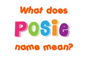 Meaning of Posie Name