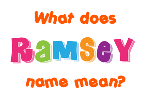 Meaning of Ramsey Name