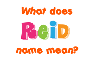 Meaning of Reid Name