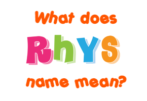 Meaning of Rhys Name